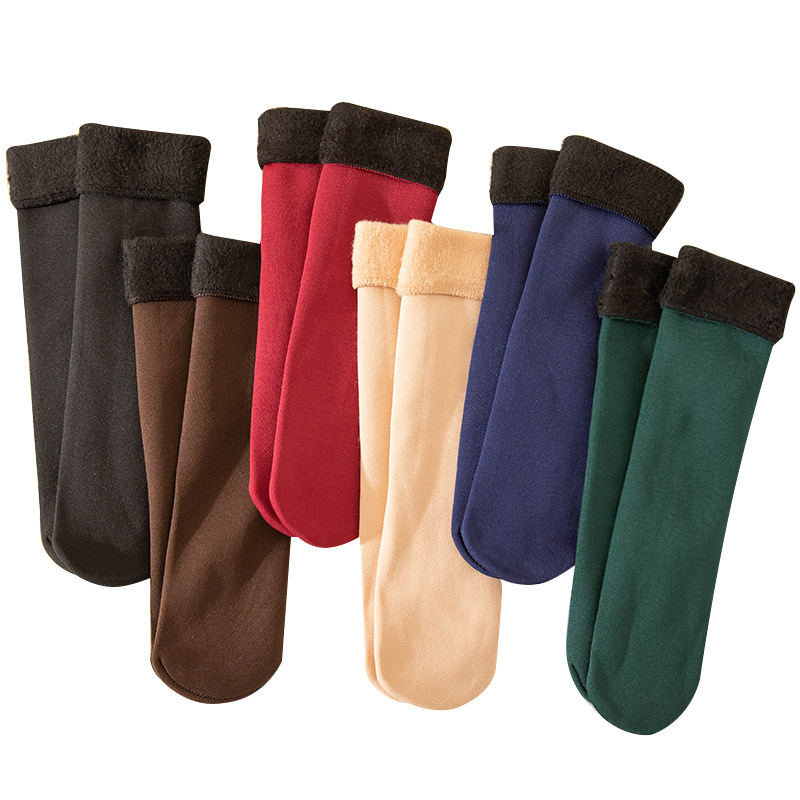 (🔥Last Day Promotion-SAVE 50% OFF) 3Pairs/Pack Thickening & Velvet Snow Socks Fleece Lining Thermal Socks --BUY 3 GET 15% OFF & FREE SHIPPING