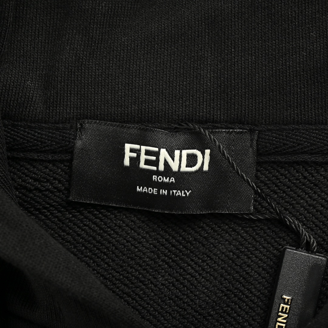 Fendi 24Fw arm patchwork eye monster zipper suit hooded jacket