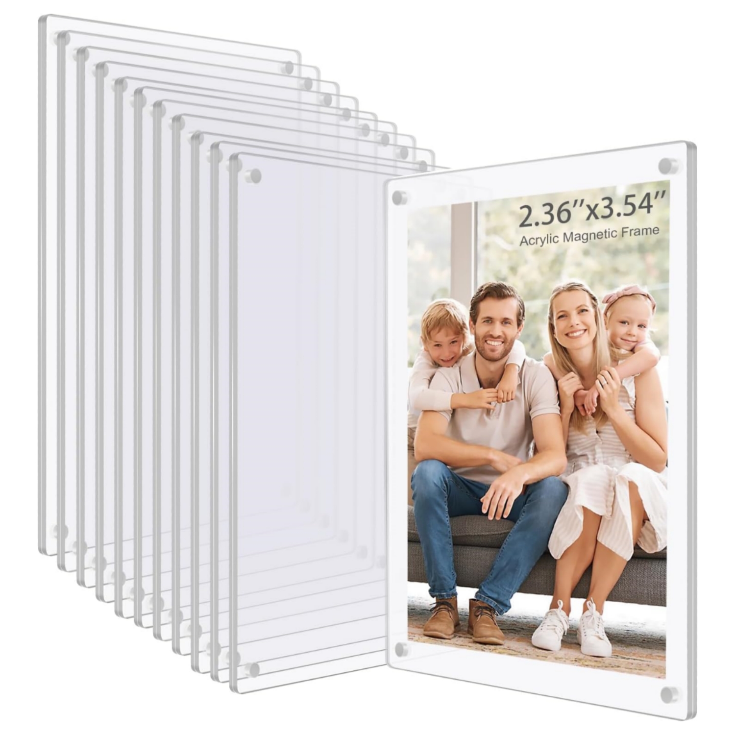 5 Pack- Acrylic Fridge Magnetic Frame (Flash Sale - 50% Off)
