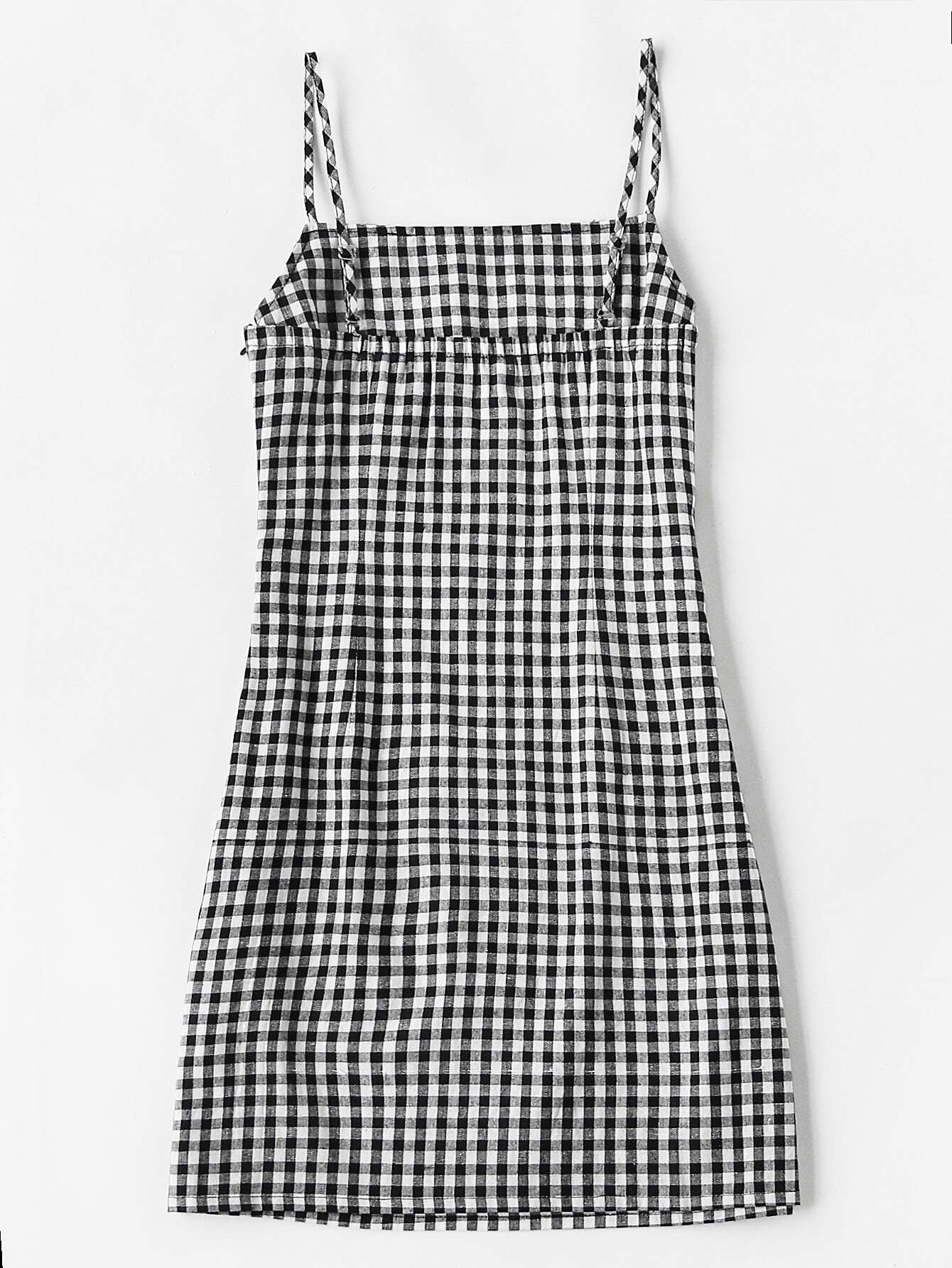 Gingham Print Cami Dress