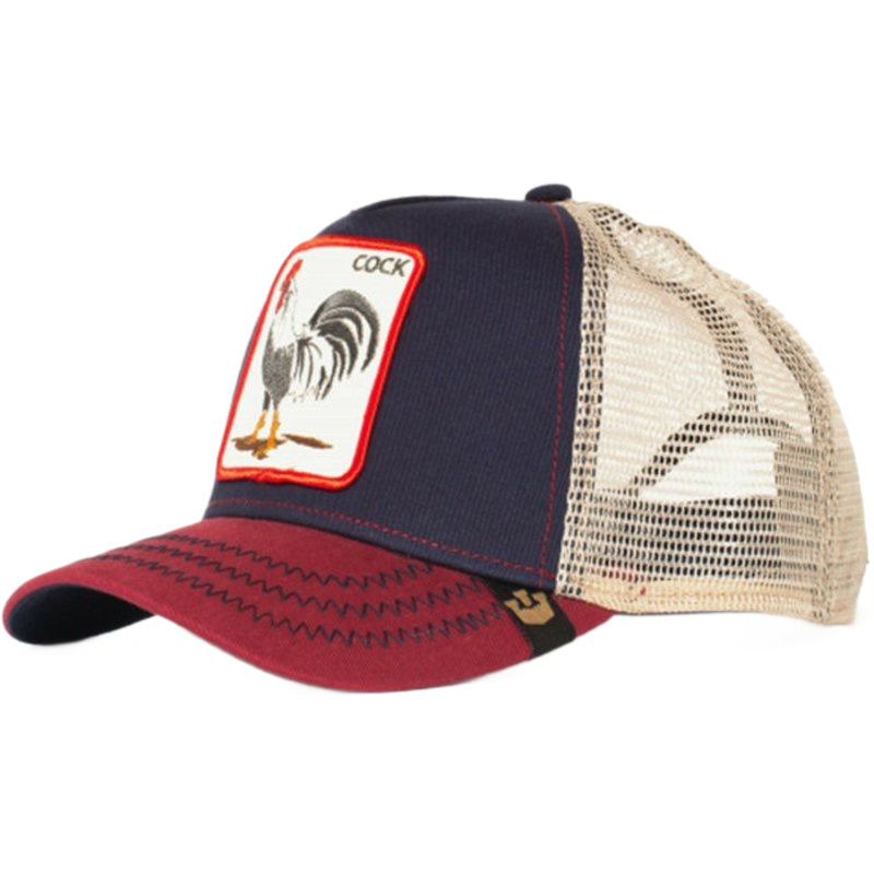 Fashionable animal embroidered baseball cap, unisex, breathable mesh sun hat, outdoor trendy trucker hat.