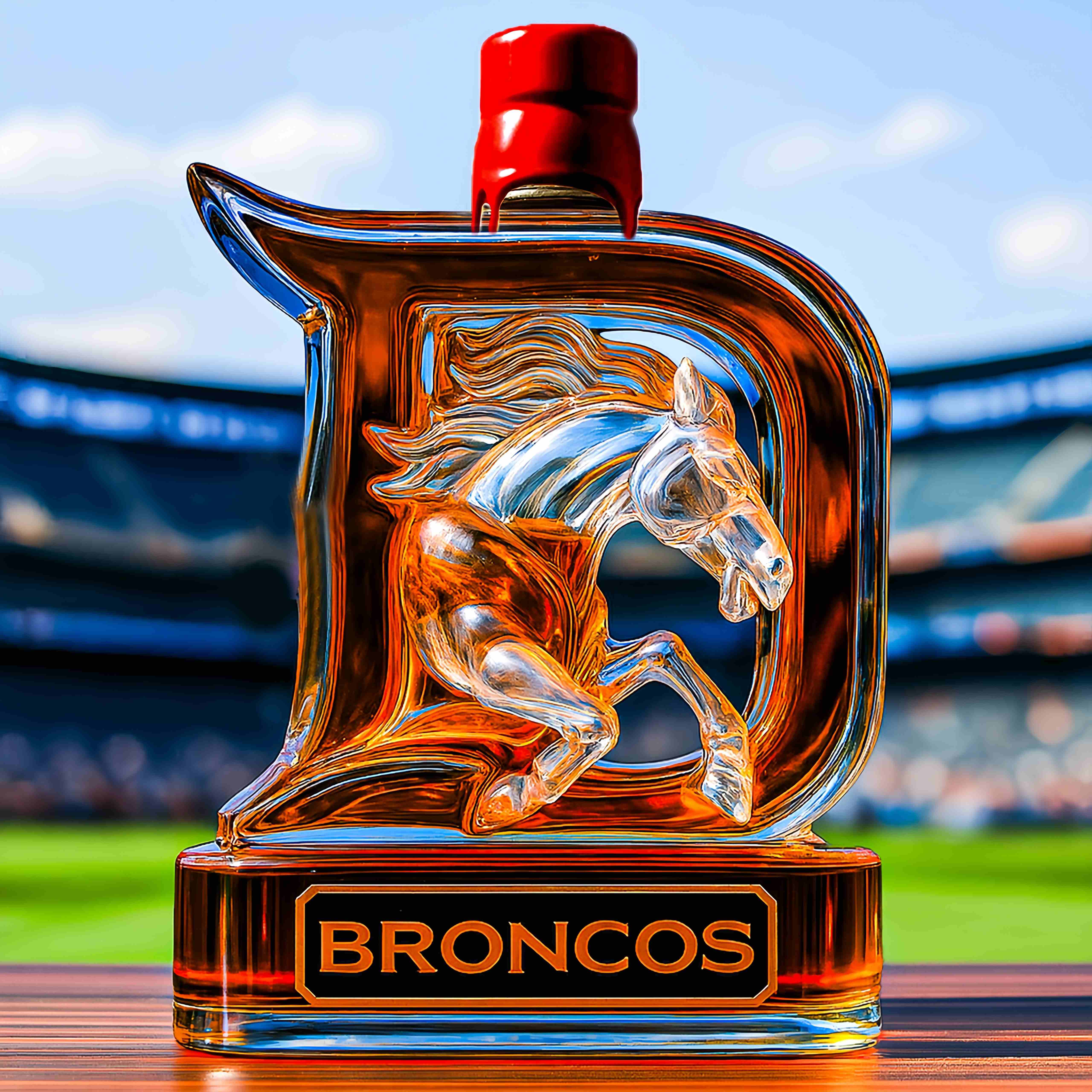 Denver Broncos Whiskey Bottle
