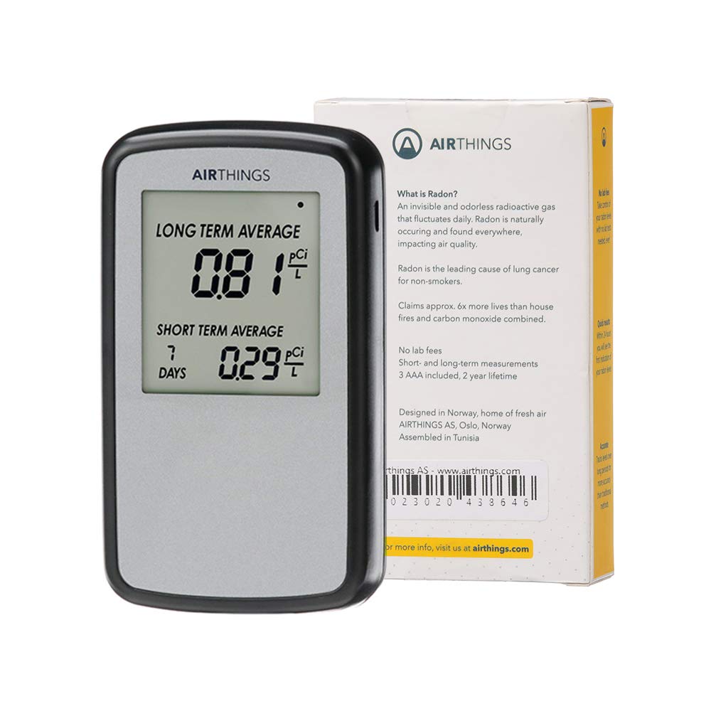 Airthings Corentium Home Battery Operated Digital Radon Detector