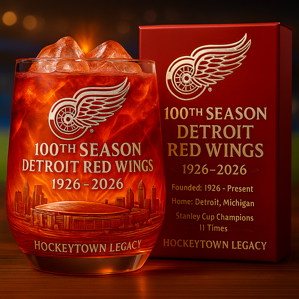 Red Wings 100th Anniversary Whiskey Glass