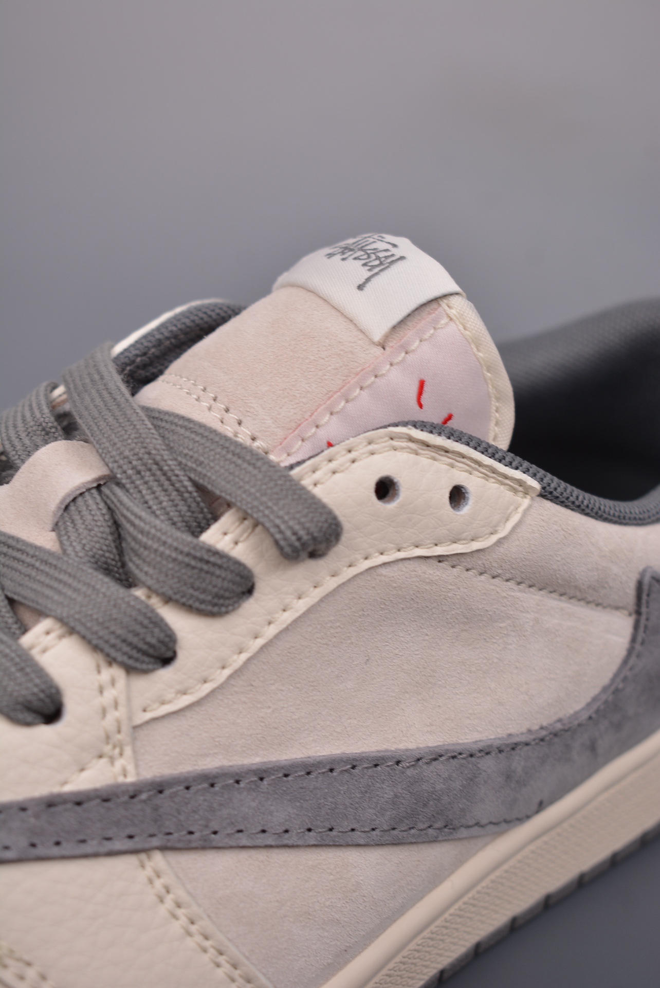 Stussy x Travis Scott x Nike Air Jordan 1 Low OG Beige Grey XZ6868-001