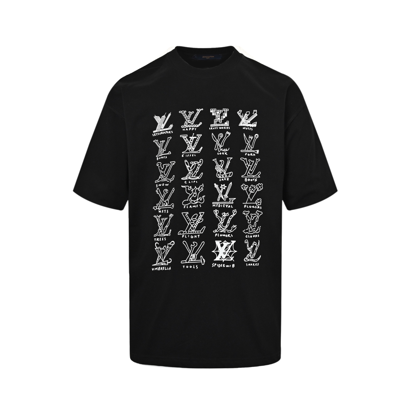 Louis Vuitton 25ss multi-logo printed short sleeves