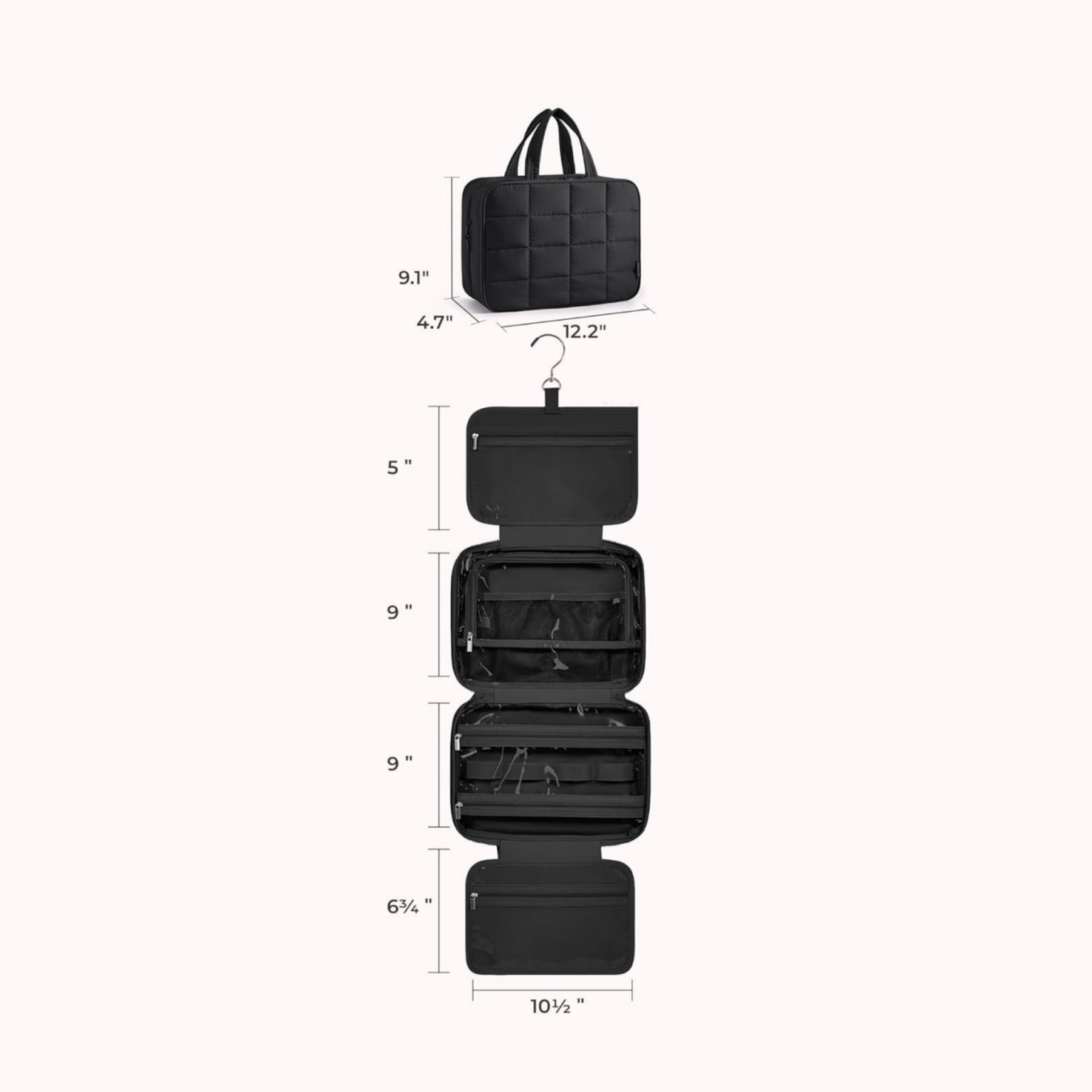 ✨NEW✨ - Hanging Waterproof Travel Toiletry Bag with Jewelry Organizer
