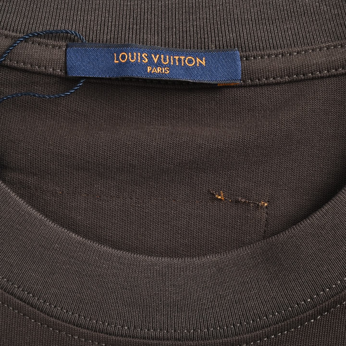 Louis Vuitton 25ss monogram patch embroidered LOGO short sleeve