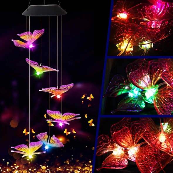 (🔥CHRISTMAS SALE NOW-48% OFF)🐦Solar Powered Wind Chimes Lights🎐-Buy 2 Free Shipping