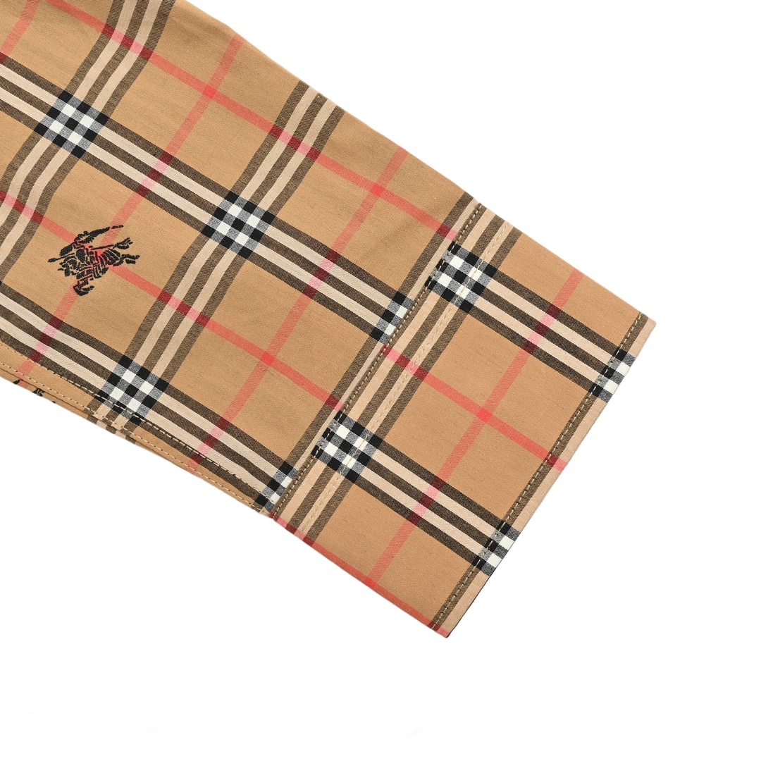 Burberry 24Fw allover warhorse print check shirt