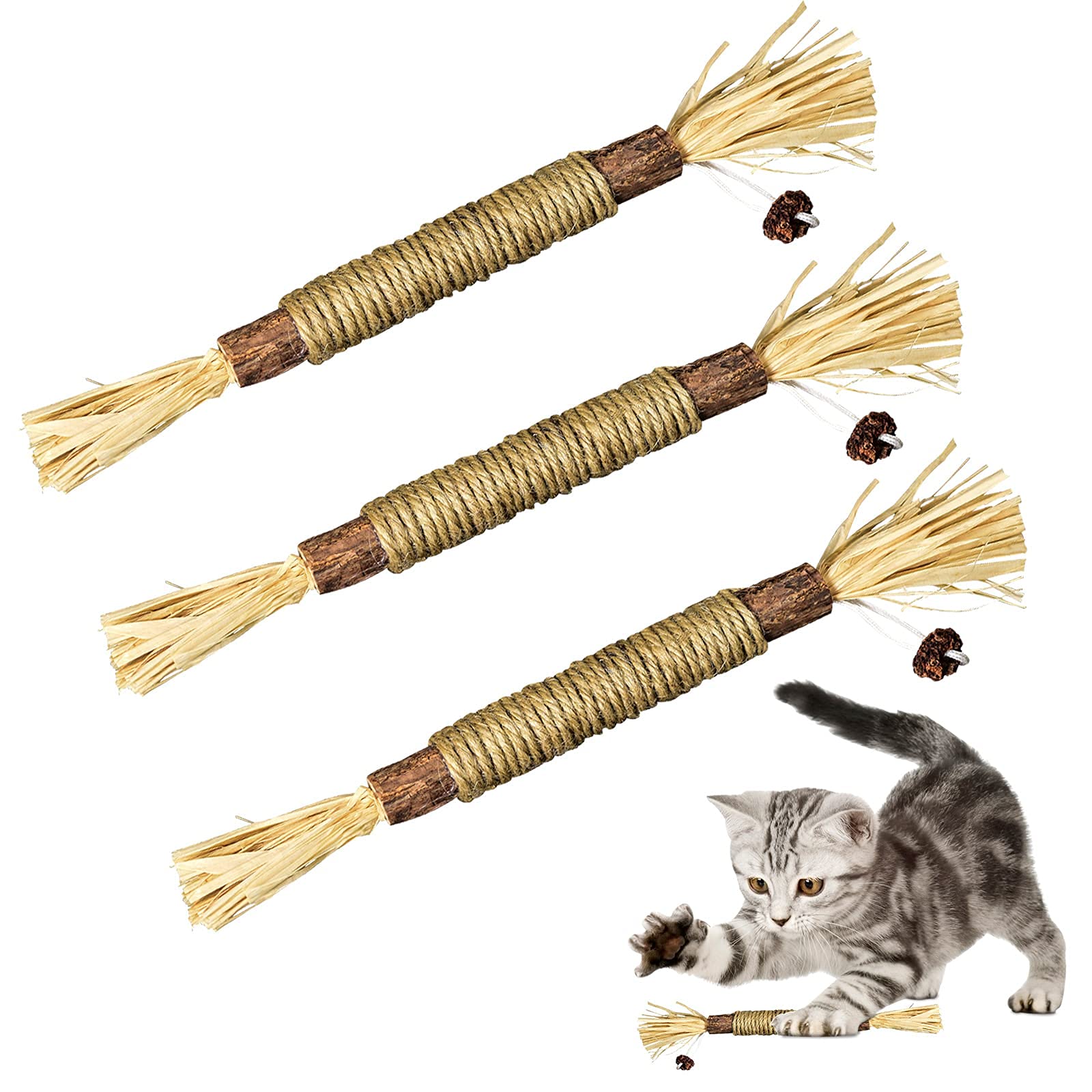 😺Natural Silvervine Stick Cat Chew Toy