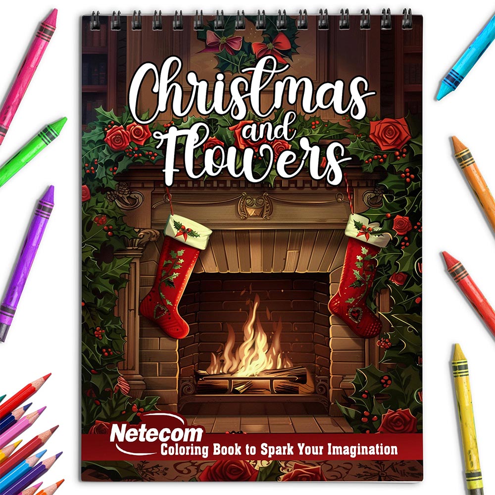 🎄CHRISTMAS ON SALE🔥Christmas Spiral Coloring Book