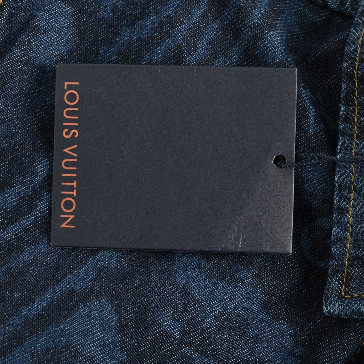 Louis Vuitton 25ss wood wheel pattern denim short-sleeved shirt