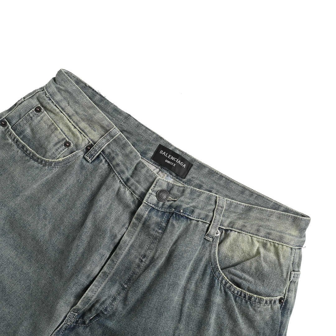 Balenciaga Knife-cut Camouflage Double Jeans