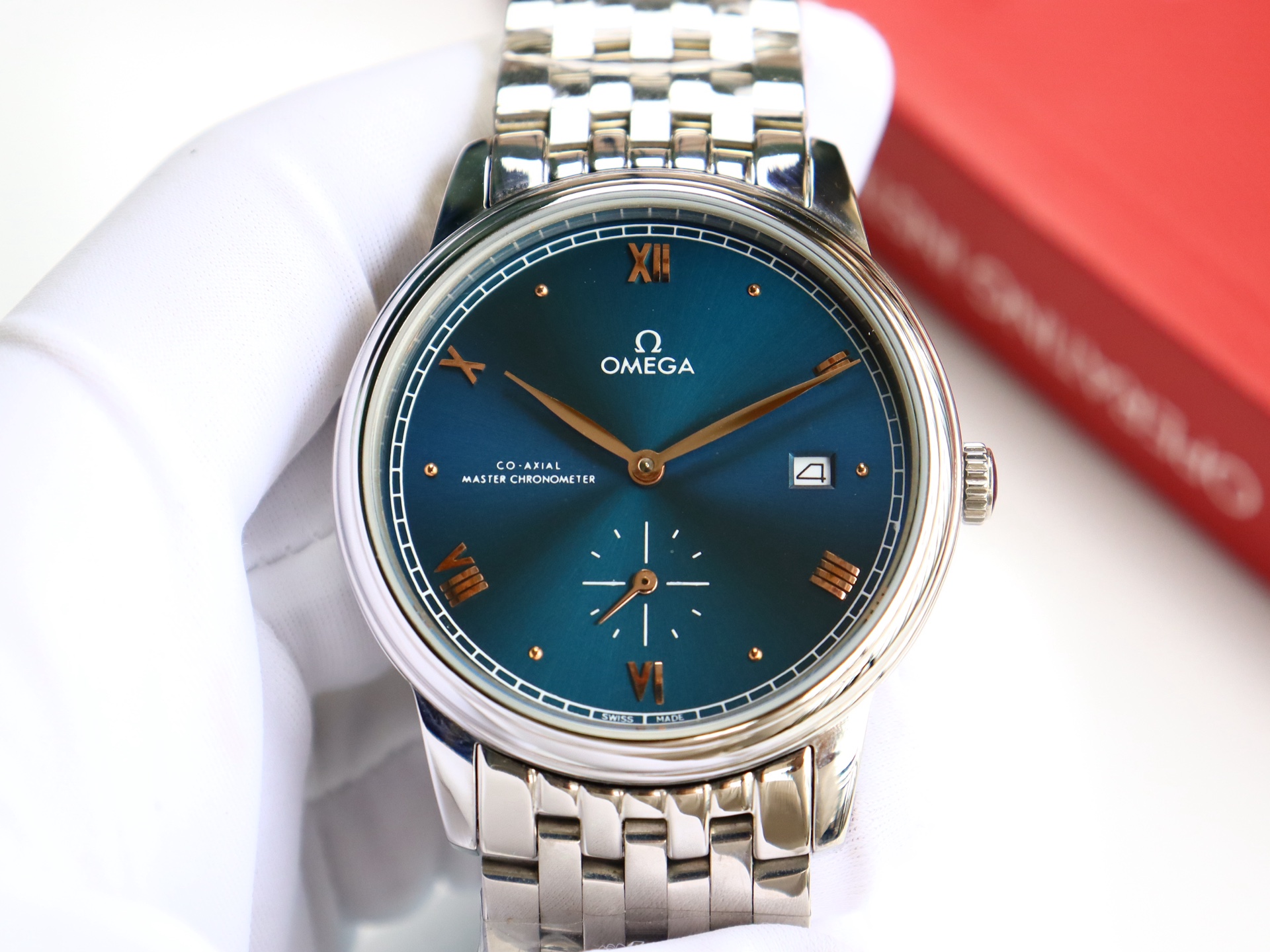 Omega De Ville series two-hand semi-mechanical men's watch