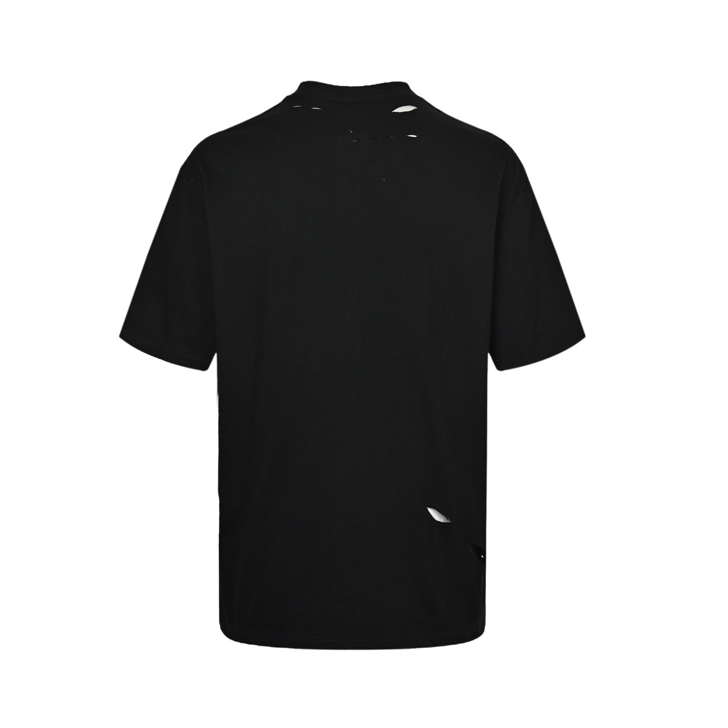 Balenciaga cracked letter print ripped short sleeves