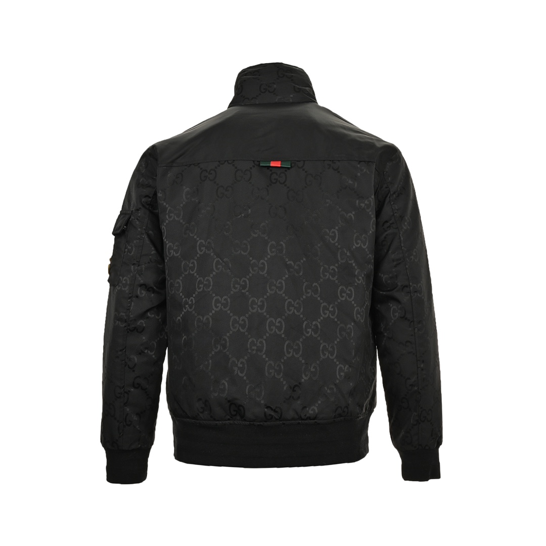 Gucci 24Fw all-over logo quilted jacket