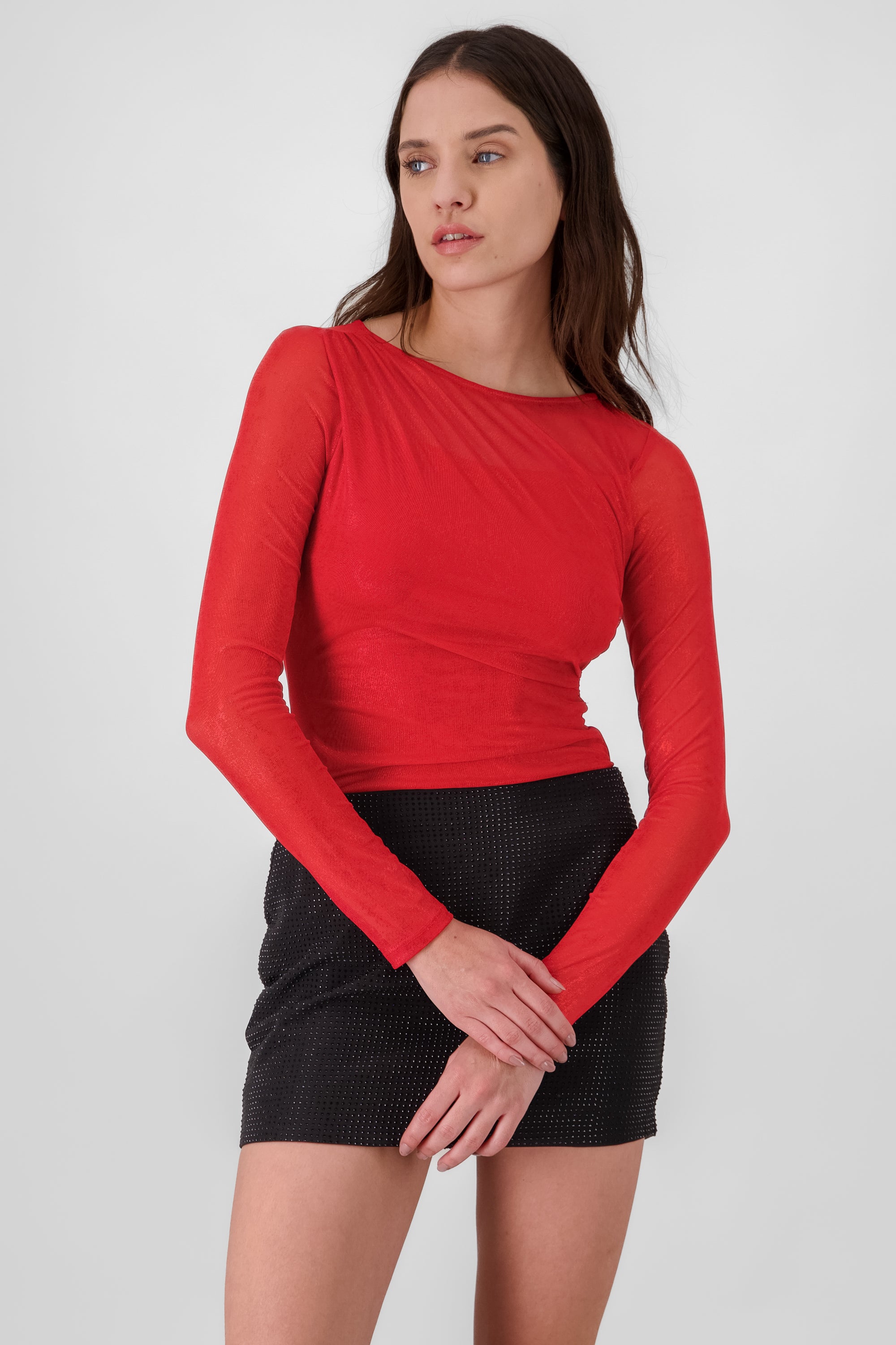 Long Sleeve Foil Bodysuit
