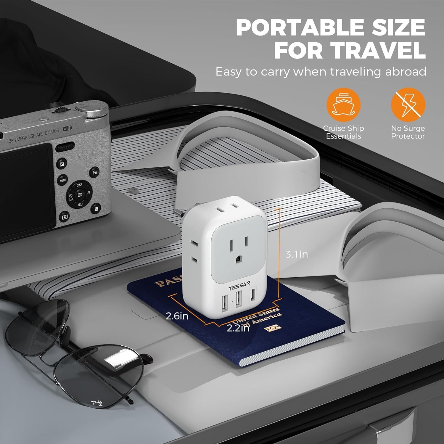 💥ON SALE💥International power adapters are applicable to Italy, Spain, France, Portugal, Iceland, and Germany.