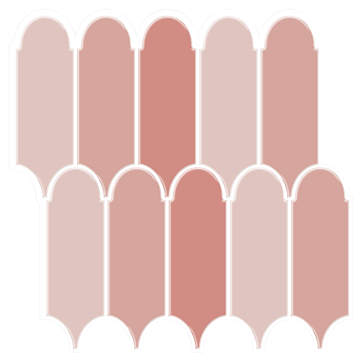 Pink Fish Scale Peel and Stick Backsplash Tile - Thicker Design
