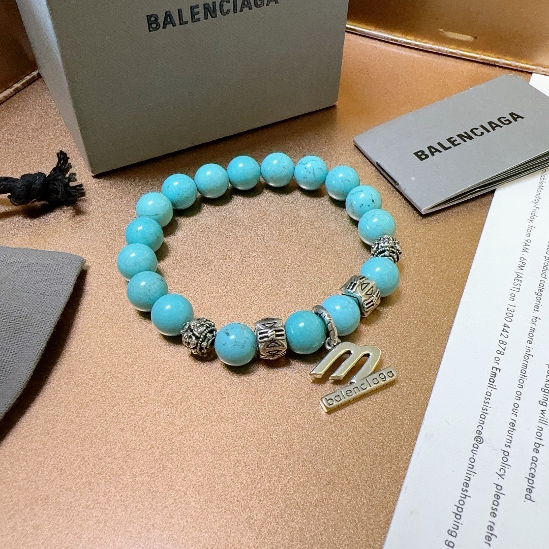Balenciaga Natural Turquoise Bracelet