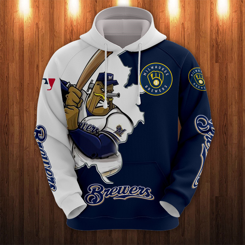 MILWAUKEE BREWERS HOODIES 3D MASCOT DESIGN