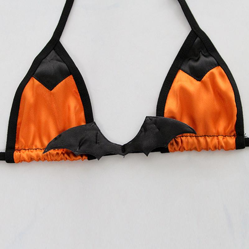Devil Bow Lace Bikini Lingerie Set
