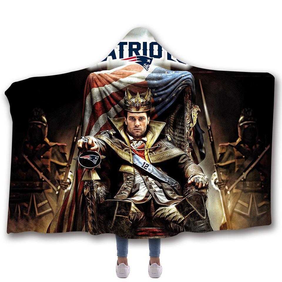 NEW ENGLAND PATRIOTS CLASSIC 3D HOODED BLANKET