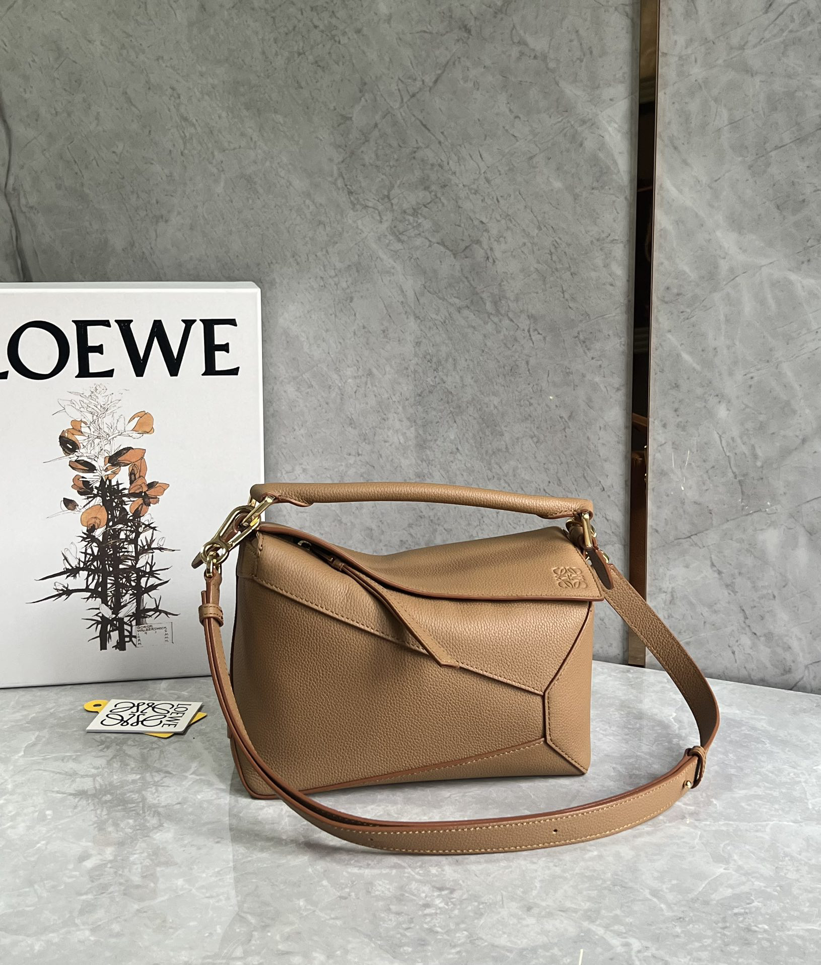 Loewe suede colorblocked zzle bag 0681