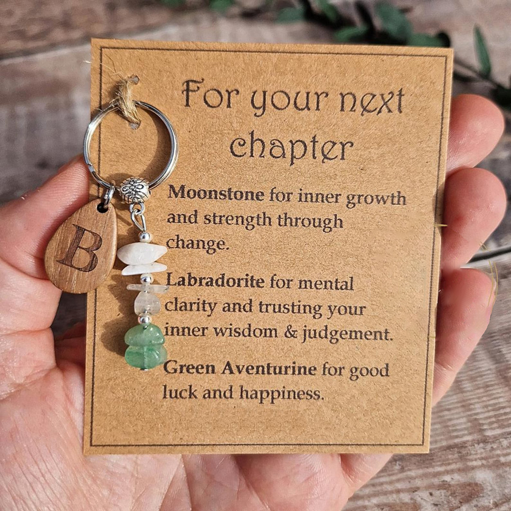 For Your Next Chapter Crystal Keyring