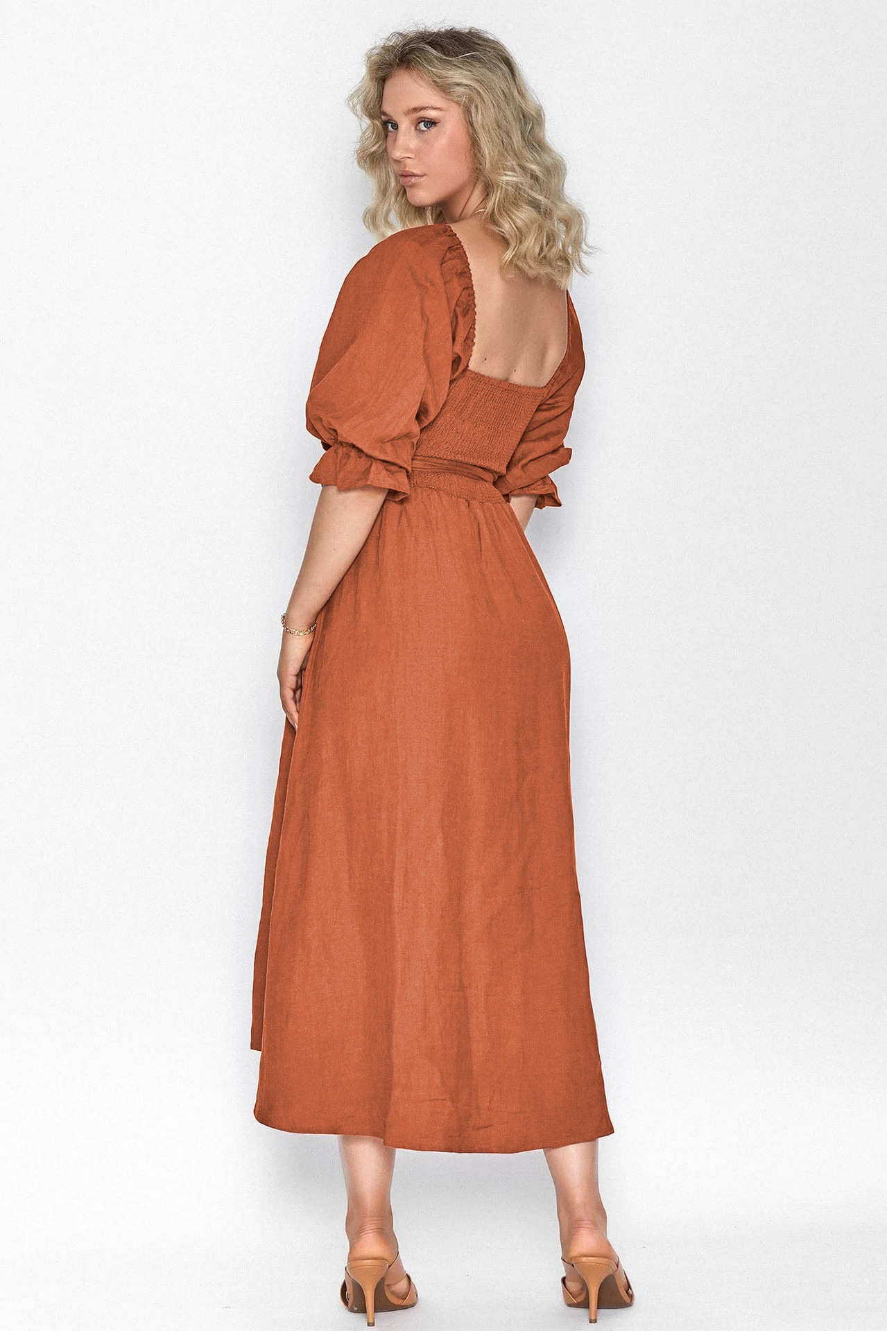 💥Hot Sale-[SAVE 50% OFF]--🏖️FRENCH RUFFLED LANTERN SLEEVES MULTI-WEAR DRESS--BUY 2 GET 10% OFF & FREE SHIPPING