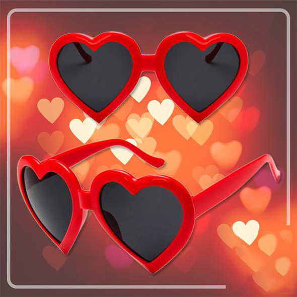 ❤️🧡💛Magic Hearts Diffraction Glasses💚💙💜