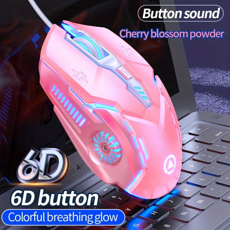 Upgrade Your Gaming Experience: RGB Wired Gaming Mouse With Silent Clicks, LED Backlight, 3200dpi and 6 Buttons!