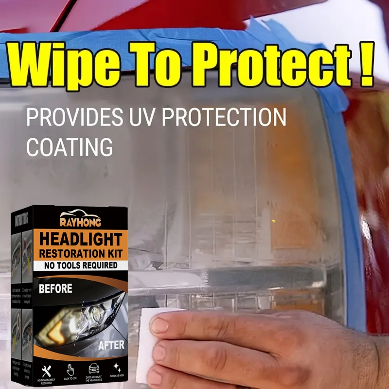 Car Headlamp Lens Cleaning Kit