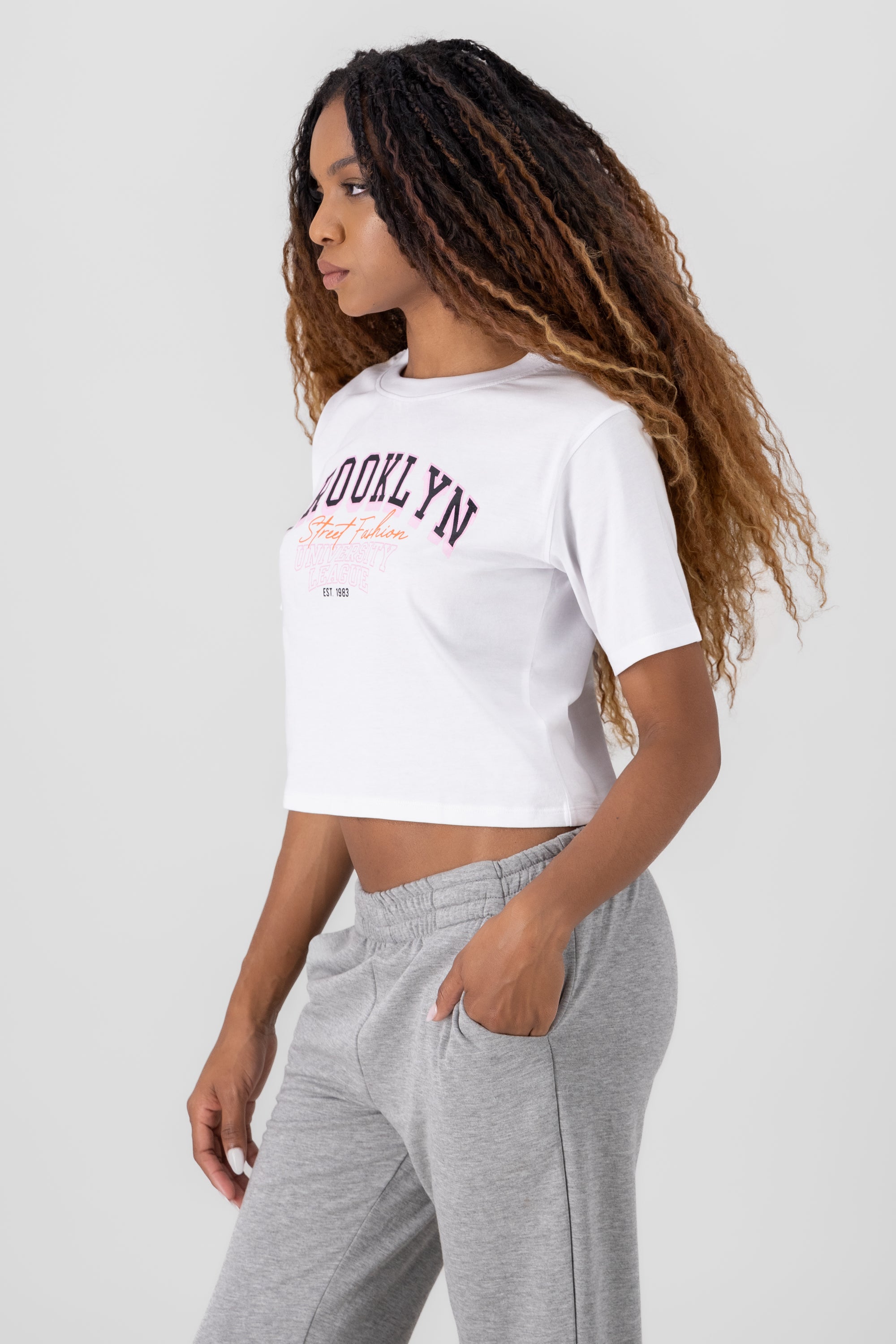 Brooklyn Print Crop Top