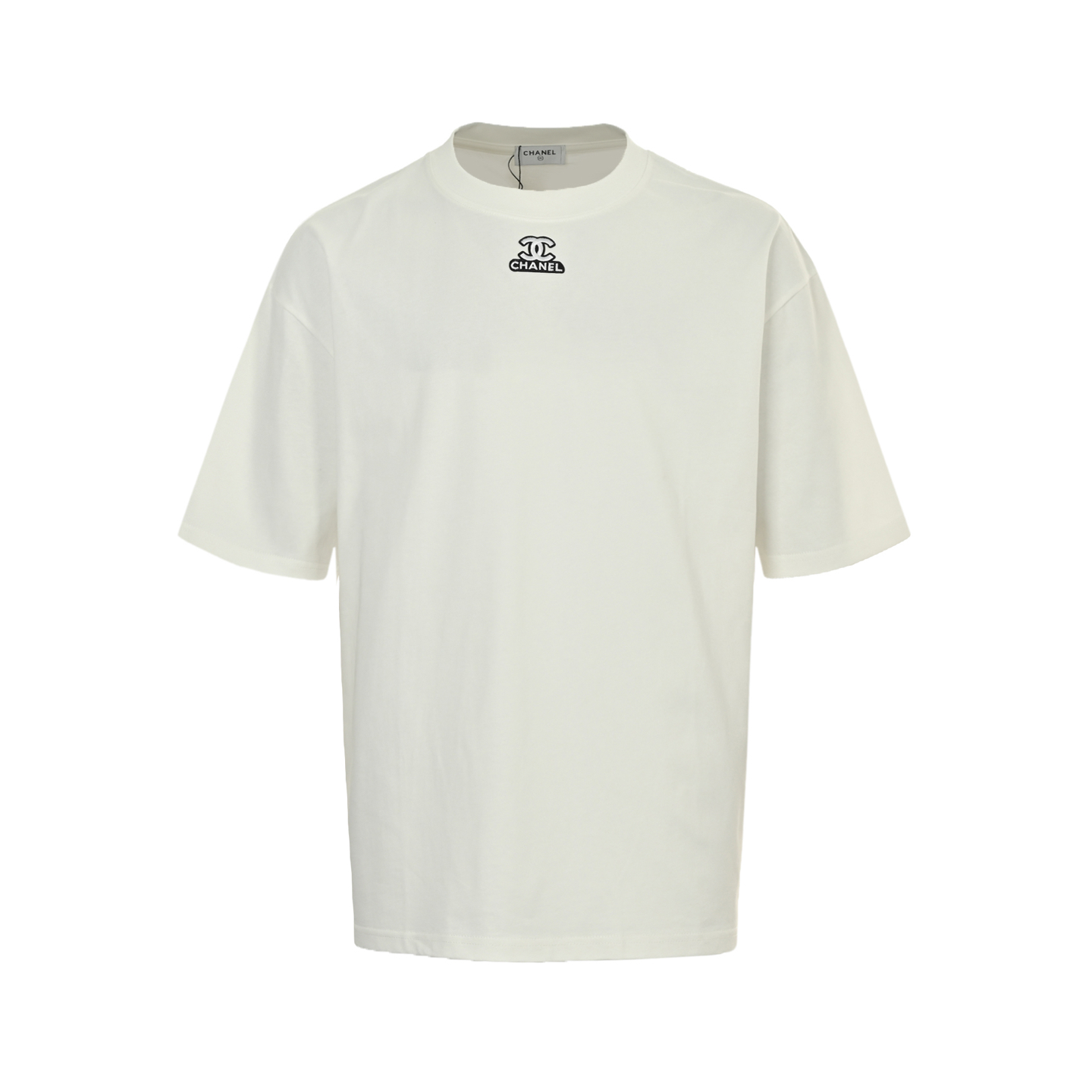 Chanel 25ss collar small logo embroidered short sleeves