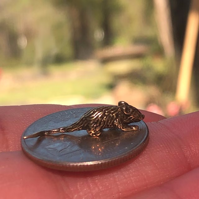 Brass Mouse To Attract More Money Purse Magic Gift