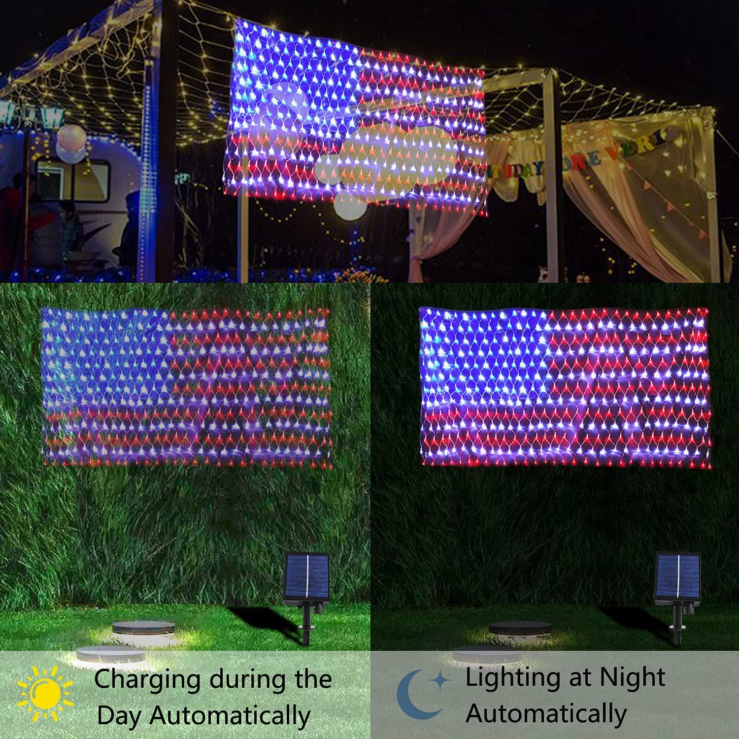 🔥Last Day 50% OFF🔥American FLAG 420 LED STRING lamp-Large American FLAG outdoor lamp