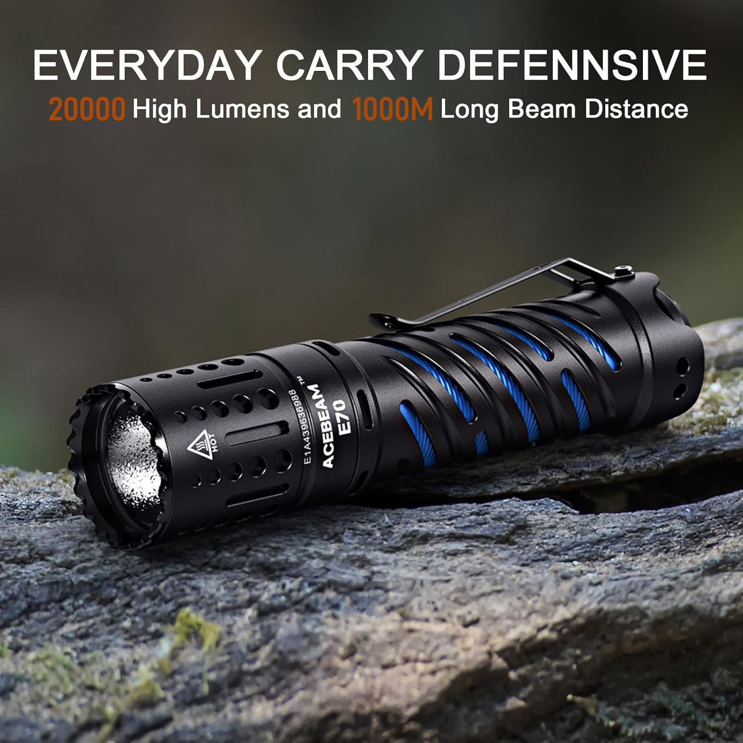 🔥CHRISTMAS ON SALE🔥20,000 Lumens E70 Mini Rechargeable EDC Flashlight