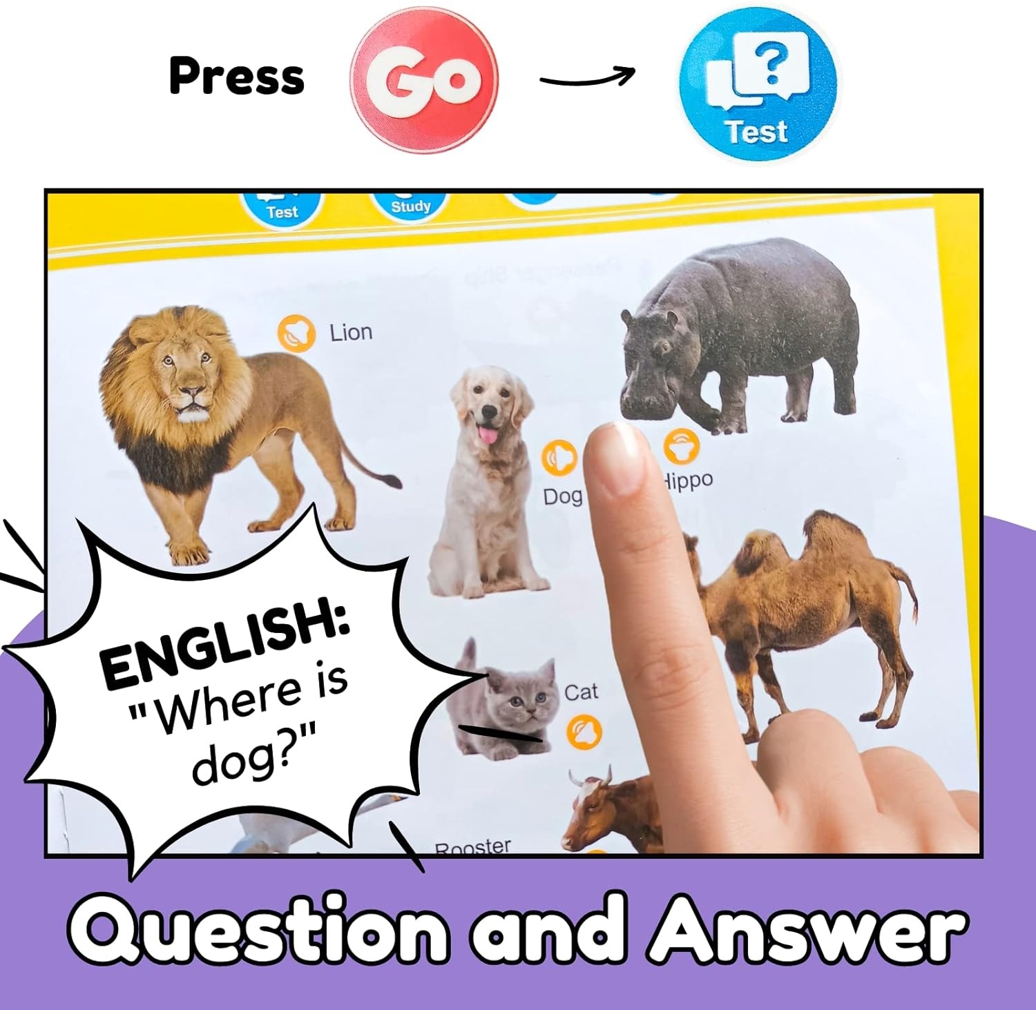 ✨Last Day 50% OFF✨My First English Words Sound Book,300+ Words Interactive Audio Sound Books for Toddlers