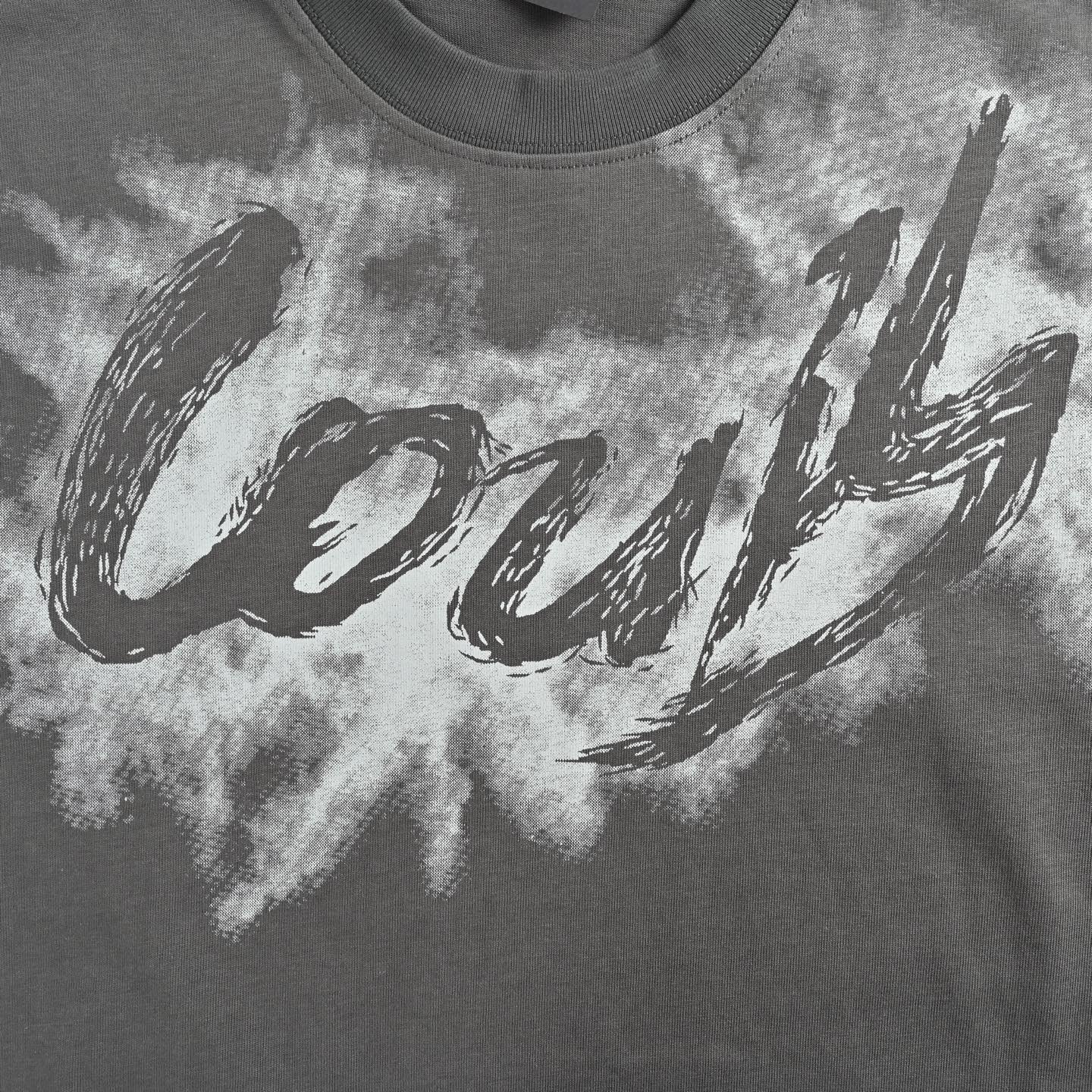 Louis Vuitton 25ss graffiti hand-painted letter rendering print short sleeve