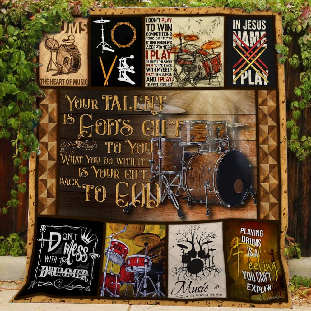 Your Talent Is God’s Gift, Drum Quilt Blanket