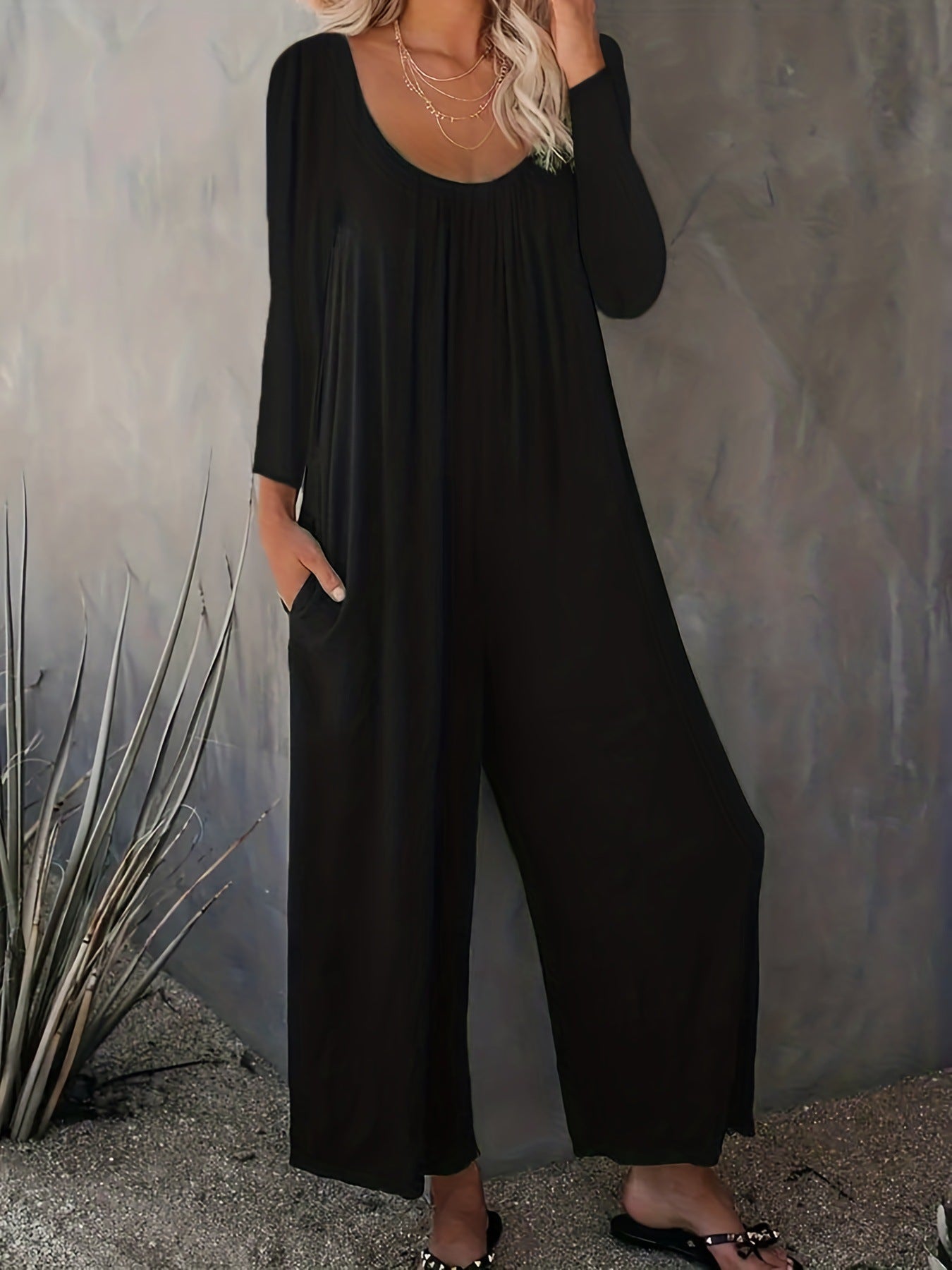 Loose Casual Long-Sleeved Jumpsuit for Women