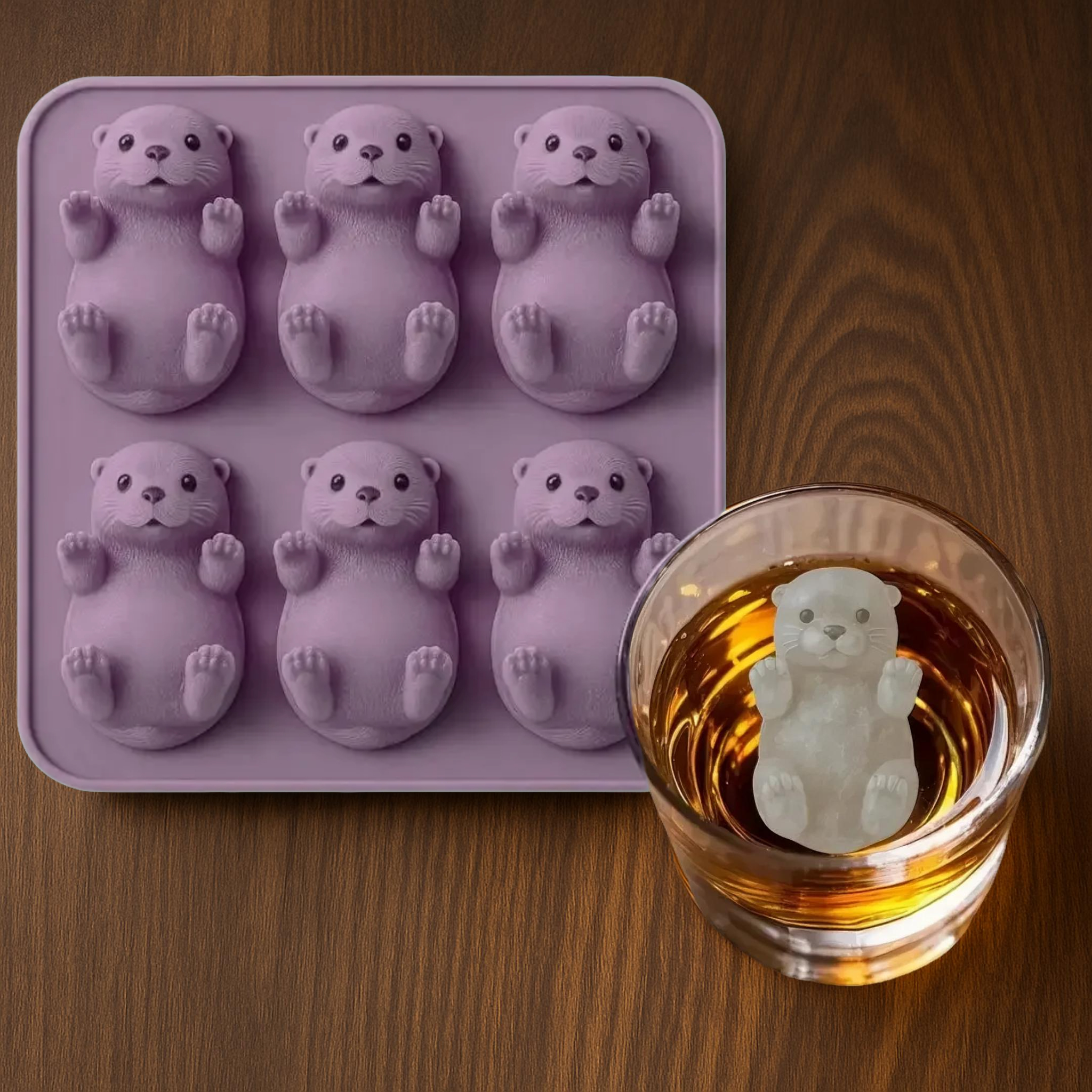 Cute otter ice cube mold