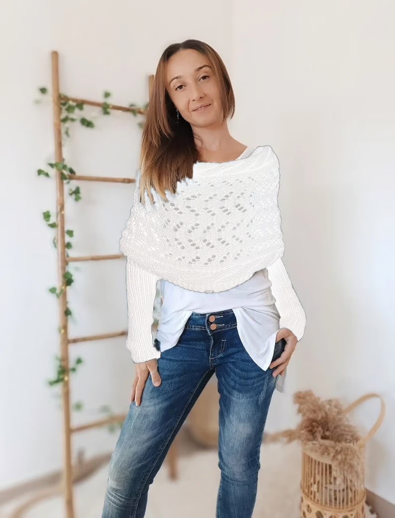 🔥Hot Save 49% OFF🔥Knitted Cable Wrap, Shrugs For Women, Knitted Wrap