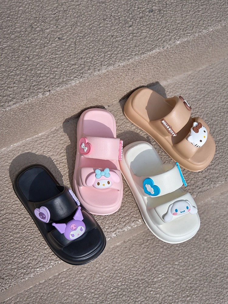 Sanrio Sandals Double Strap Waterproof EVA Chunky Slides