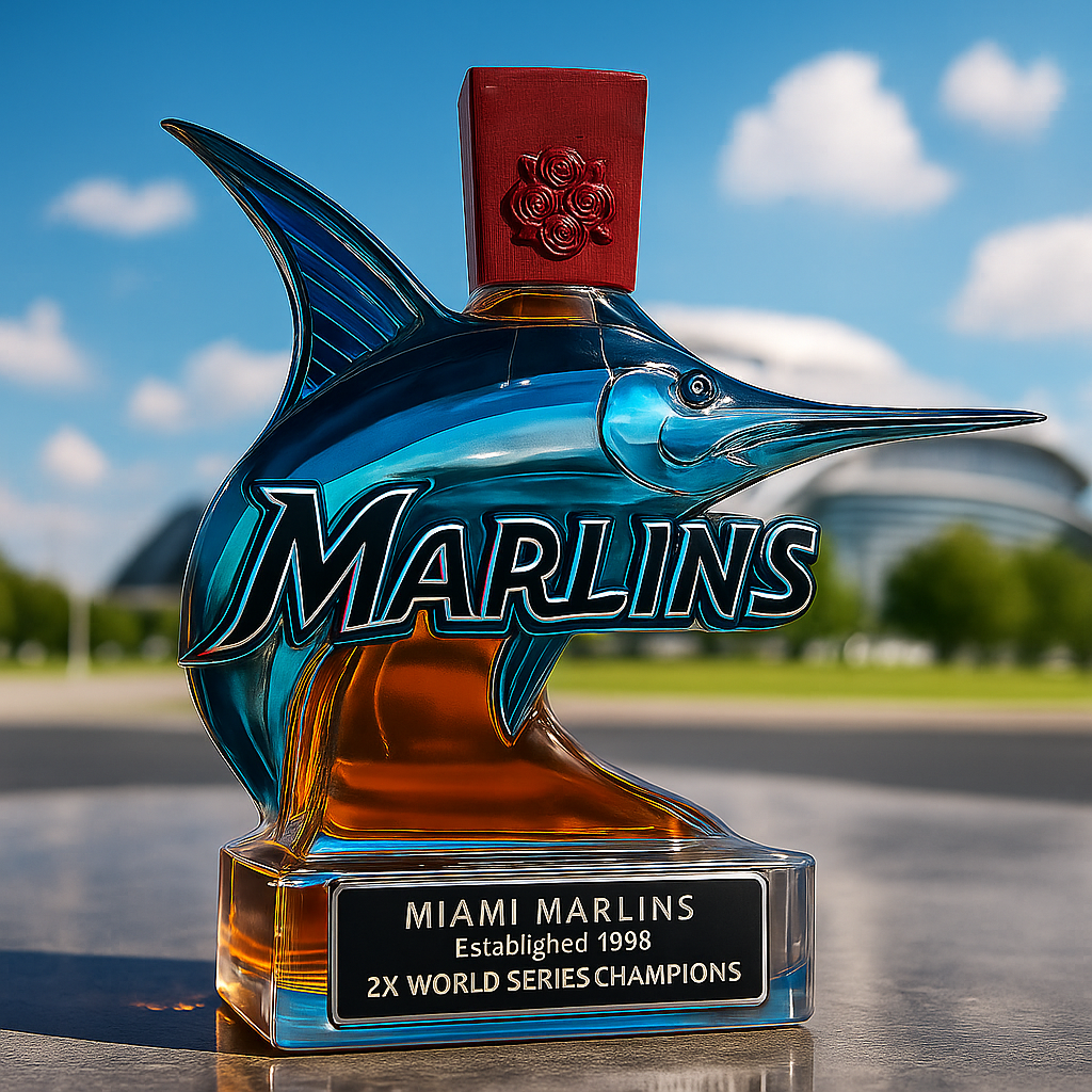 Miami Marlins Commemorative Whiskey Bottle