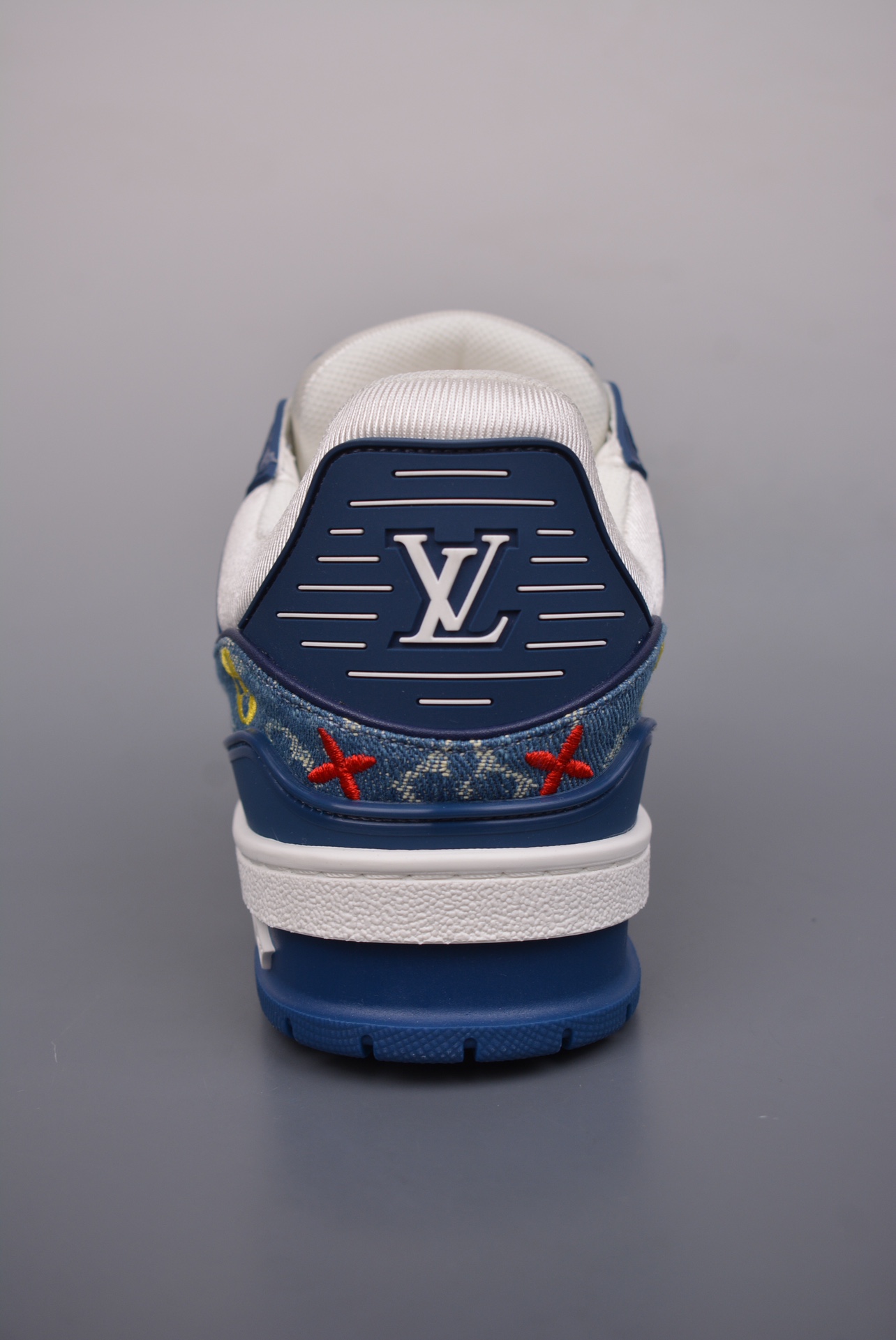 Louis Vuitton Trainer Sneaker Low Denim Blue Jacquard 1A7S51