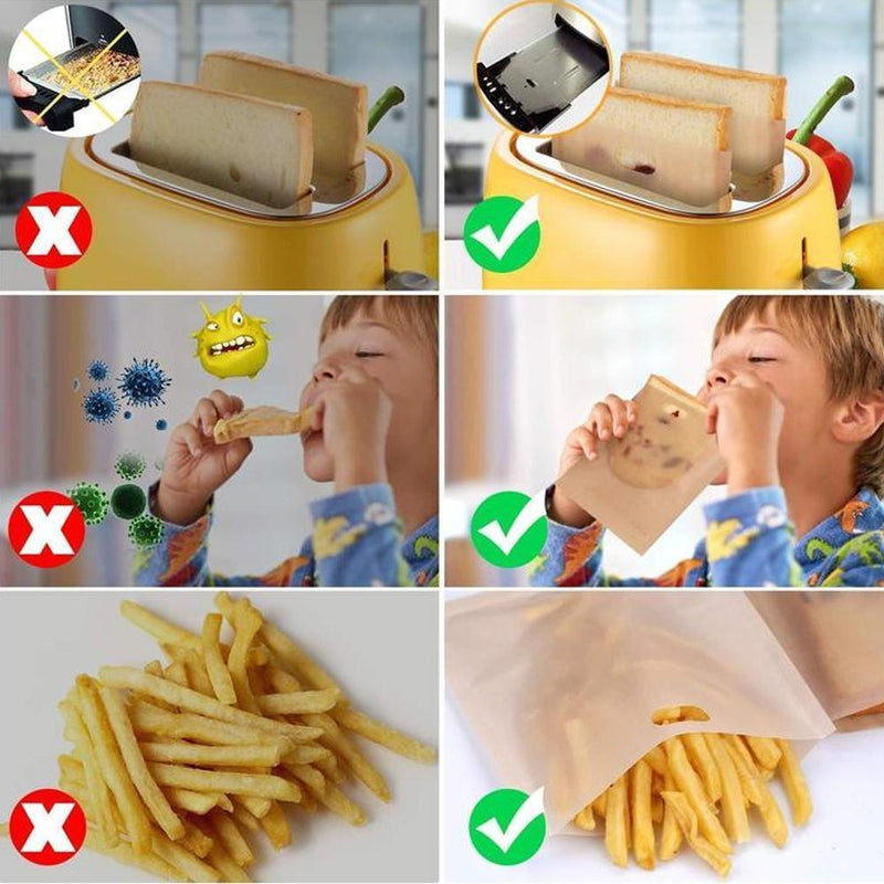 (🔥Last Day Promotion-SAVE 50% OFF)🍞🥪Reusable Non Stick Toaster Bags-BUY MORE GET MORE FREE