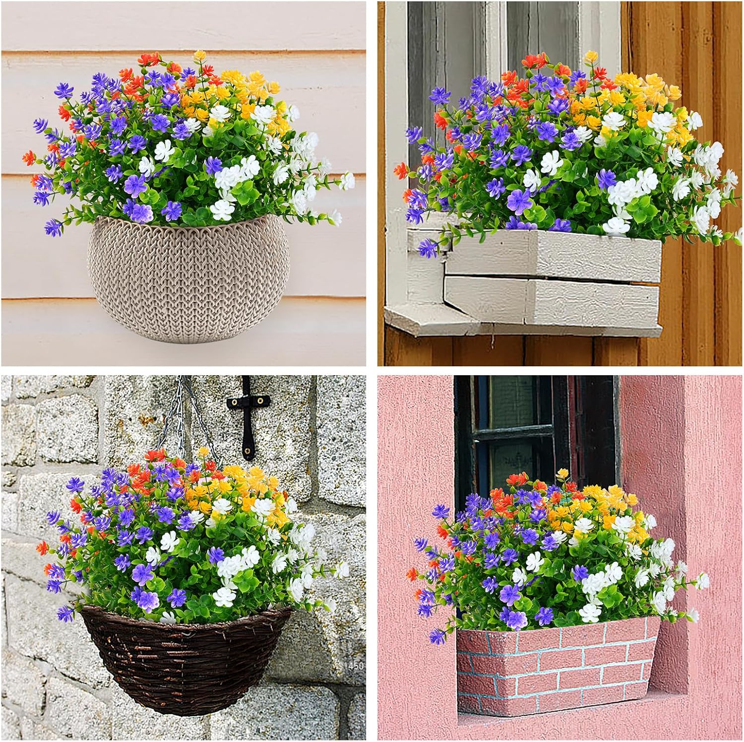 🌺🌺Artificial Milan grass fake flower plant decoration (spring and summer decoration-UV protection)